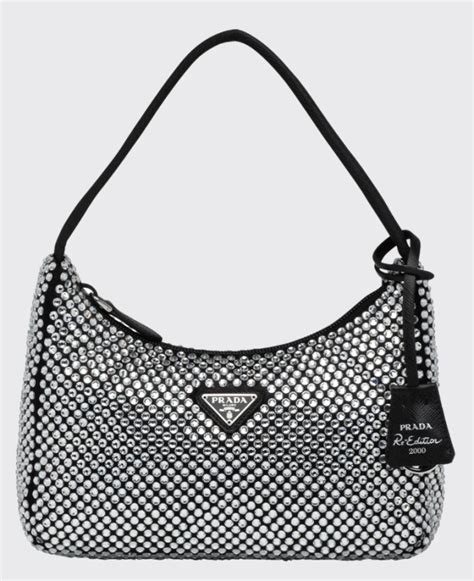 prada green rhinestone bag|prada black rhinestone bag.